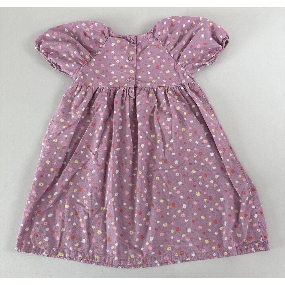 Wonder Nation Toddler Girls Purple Floral Short Sleeve Dress Size 5T - Picture 2 of 10